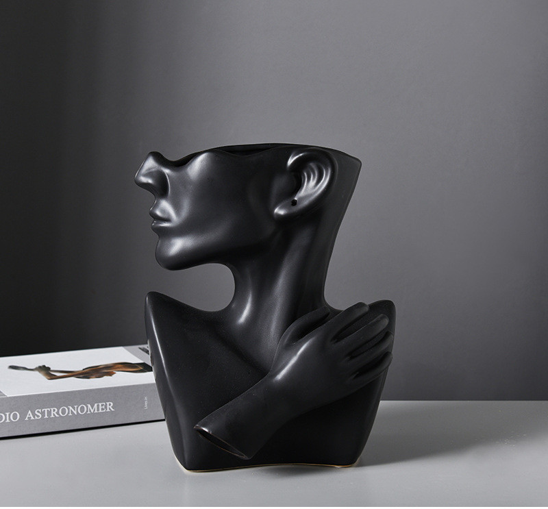 Human Body Shape Ceramic Vase – Modern Sculptural Home & Table Décor